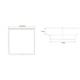 100*100*21mm Brushed Nickel Ezy Flow Guard Floor Waste
