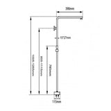 Black Shower Rail