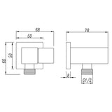Gunmetal Shower Rail