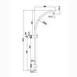 Chrome Shower Rail