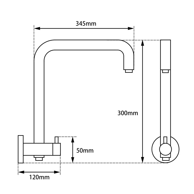 Chrome Shower Rail