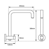 Black Shower Rail