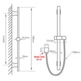 Chrome Shower Rail