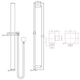Black Shower Rail
