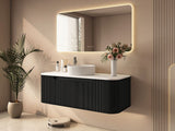 1200mm Wall-Hung Cabinet - Matt Black