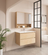 900mm Wall-Hung Vanity - Tas Oak