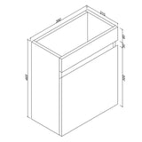 400mm PVC Slim Wall-Hung Vanity
