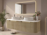 1500mm Wall-Hung Cabinet - Bur Oak