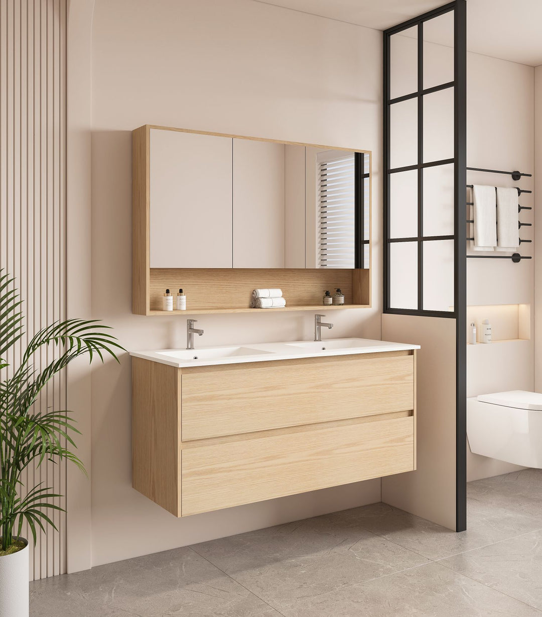 1200mm Wall-Hung Vanity - Tas Oak