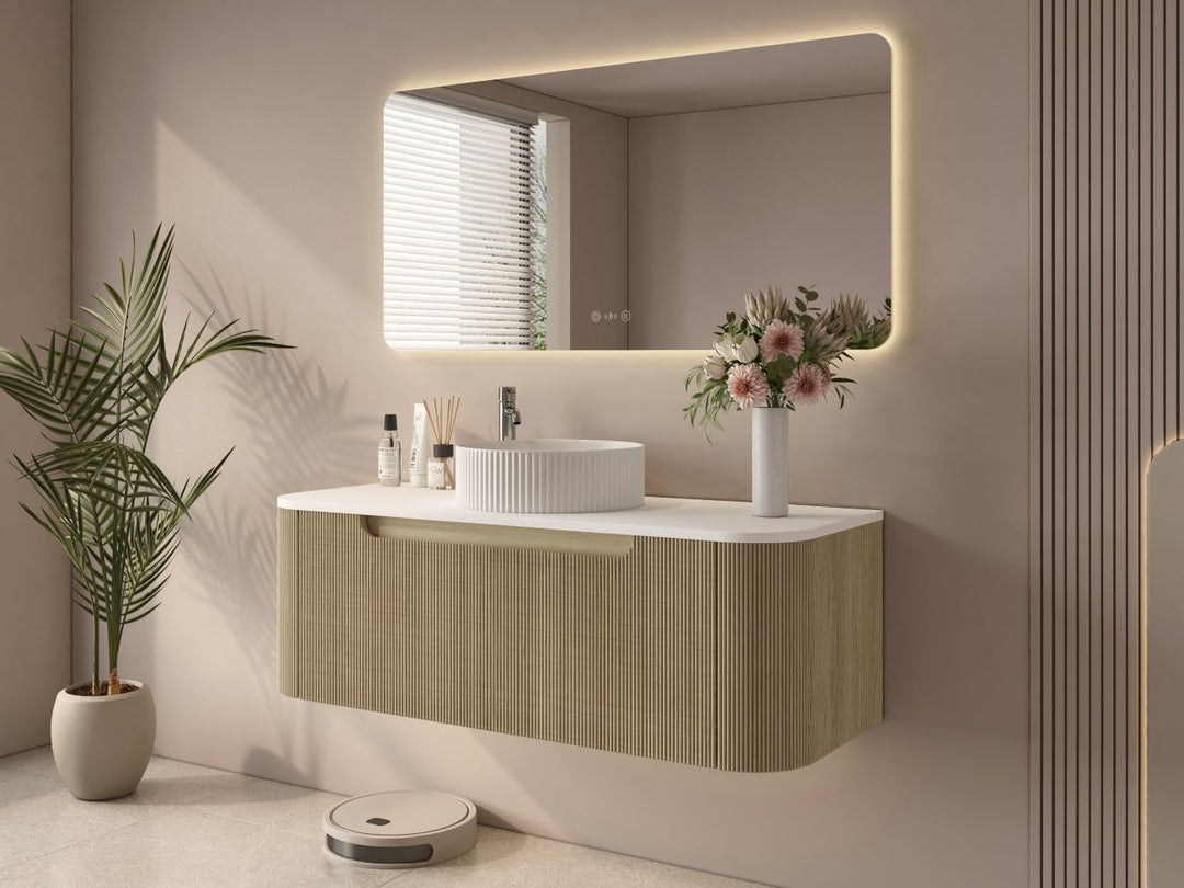 1200mm Wall-Hung Cabinet - Bur Oak
