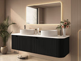 1500mm Wall-Hung Cabinet - Matt Black