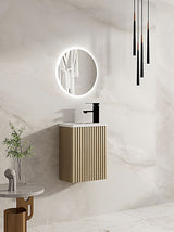 400mm Wall-Hung Cabinet - Natural Oak