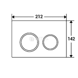 Geberit Kappa21 Flush Plate - Chrome Finish, Matt Chrome Trim