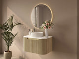 750mm Wall-Hung Cabinet - Bur Oak