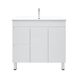 900mm PVC Slim Freestanding Vanity (LHD)
