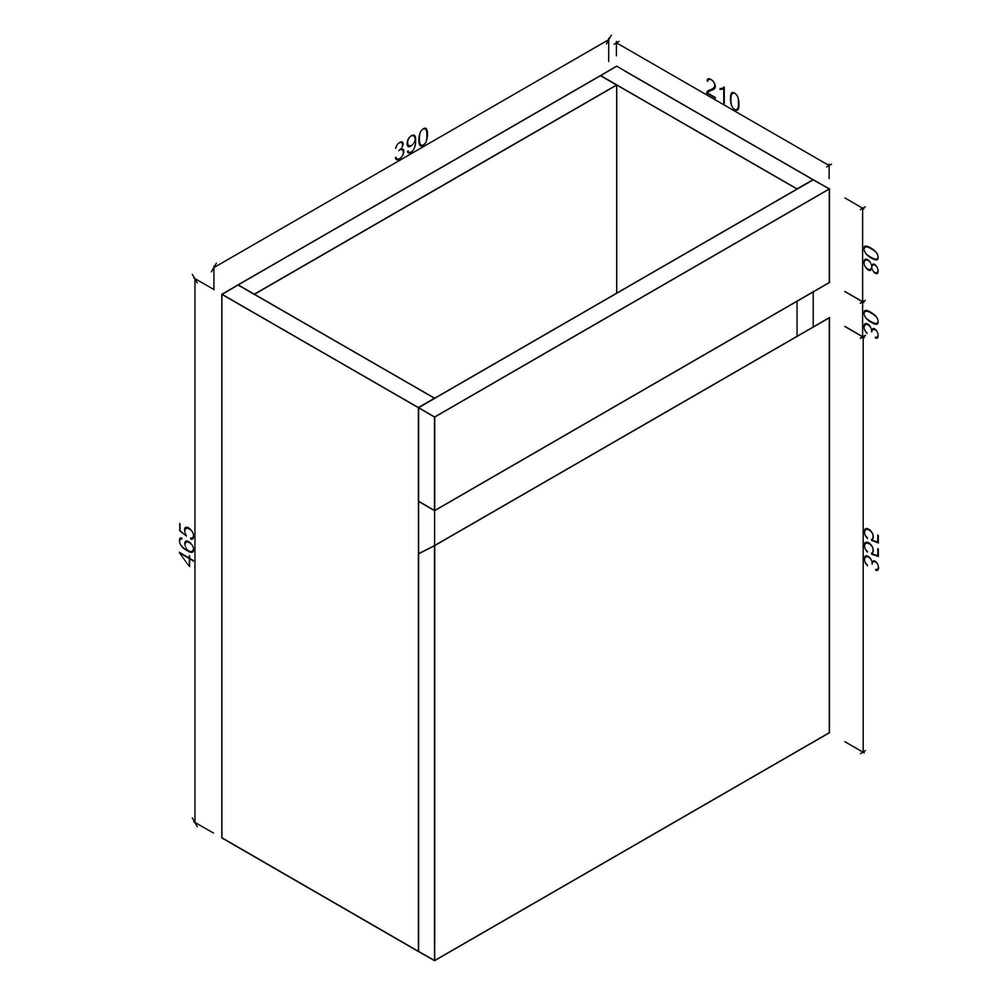 400mm PVC Slim Wall-Hung Vanity
