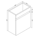 400mm PVC Slim Wall-Hung Vanity
