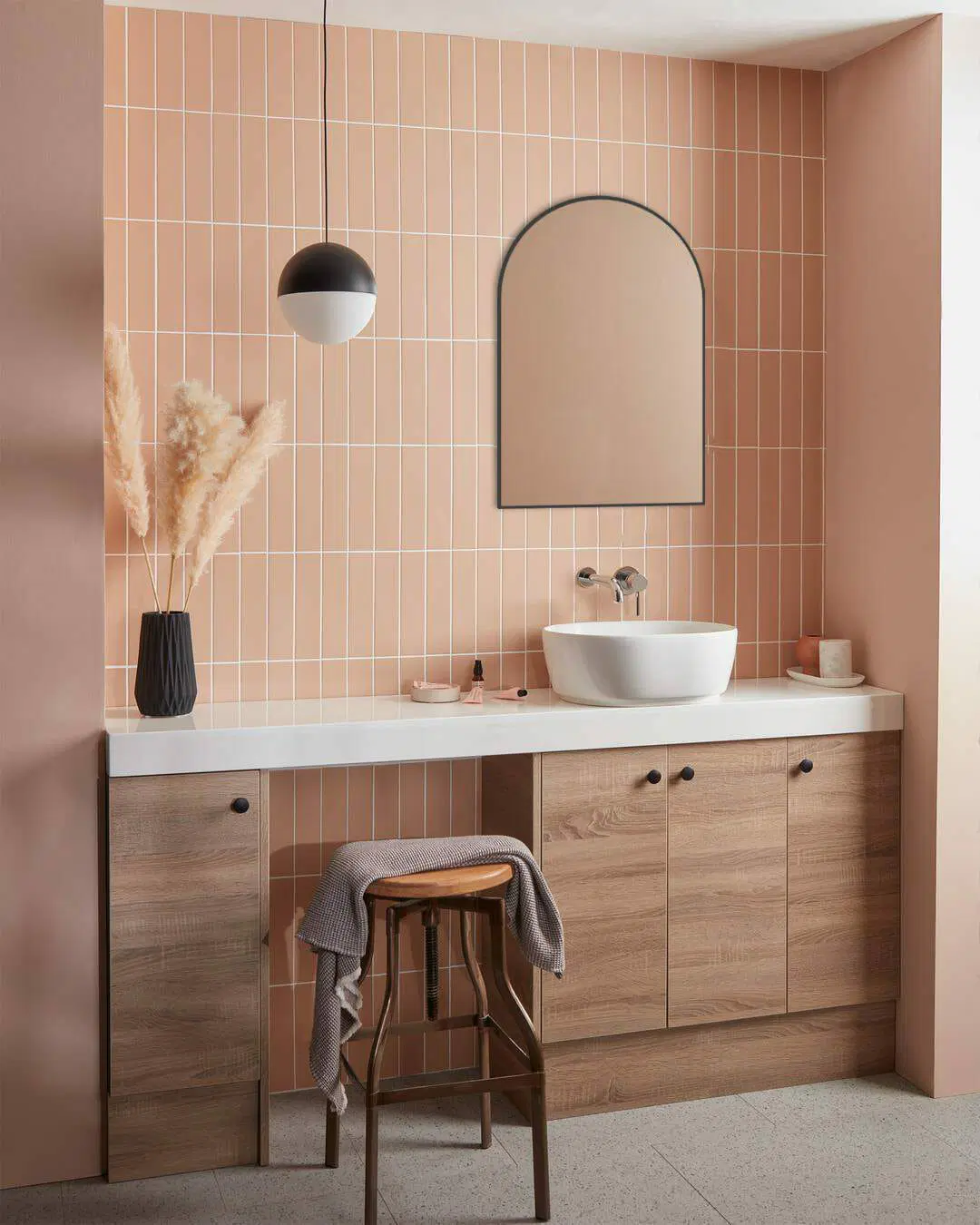 600x900x21.5mm Gunmetal Framed Mirror