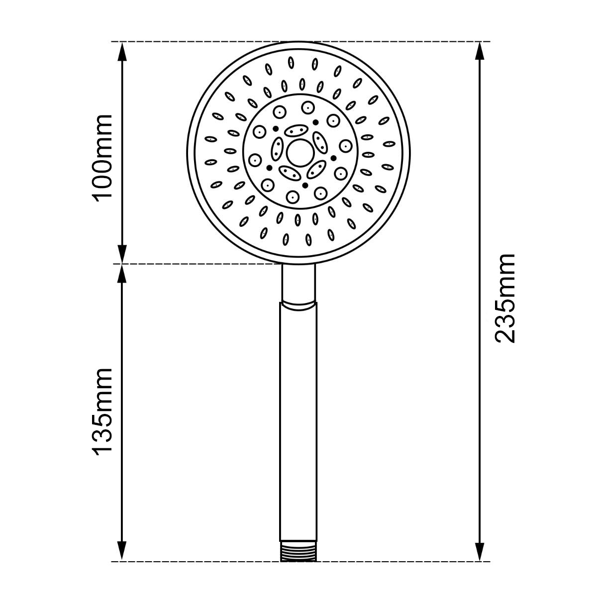 Chrome 5 Functions Handheld Shower