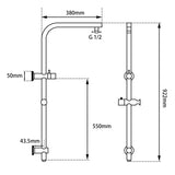 10" Gunmetal Shower Station