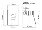 RUSHY - Brushed Nickel Wall Mixer