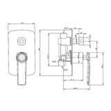 ESPERIA - Gunmetal Diverter Mixer - MTO Marbles & Tiles Outlet