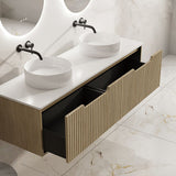 1500mm Wall-Hung Cabinet - Natural Oak