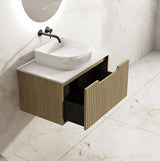 750mm Wall-Hung Cabinet - Natural Oak