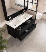 1200mm Wall-Hung Vanity - Black Oak
