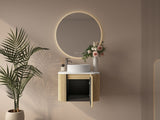 600mm Wall-Hung Cabinet - Bur Oak