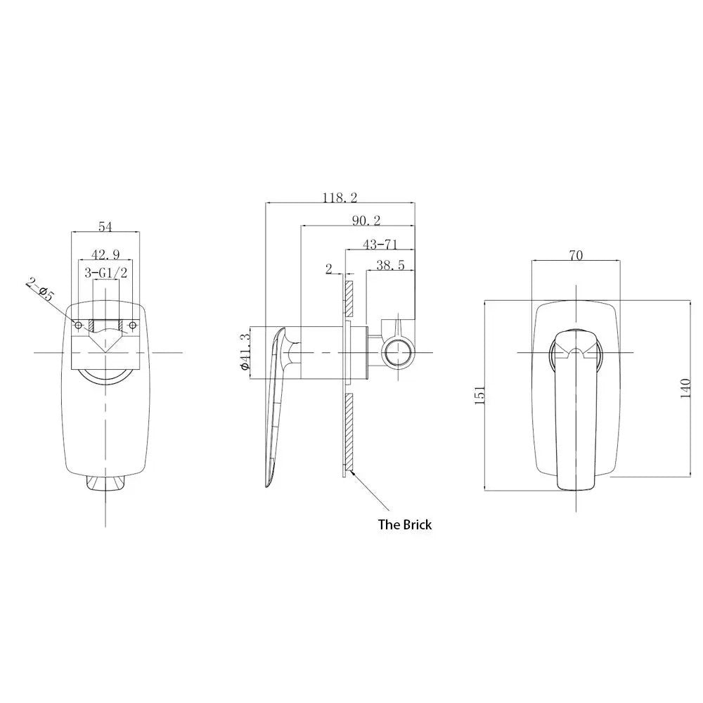 Bellino Chrome Wall Mixer