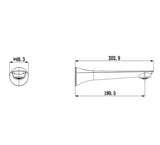AU Series Black BathtubBasin Wall Spout
