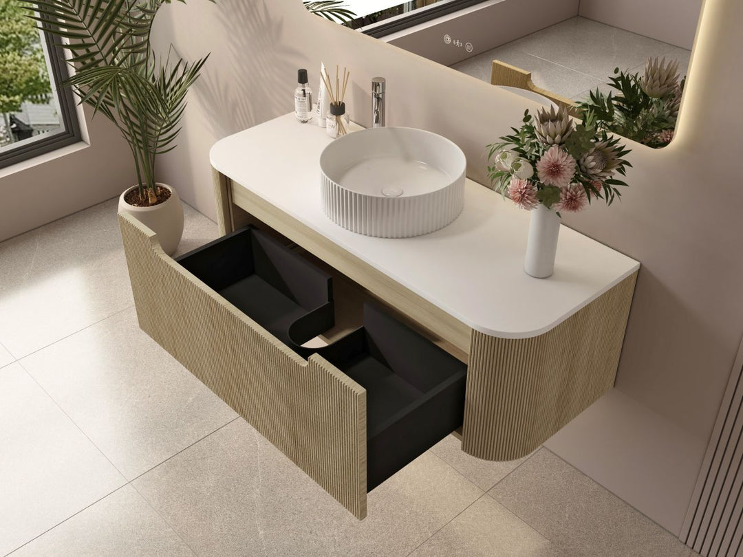 1200mm Wall-Hung Cabinet - Bur Oak