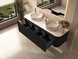 1500mm Wall-Hung Cabinet - Matt Black