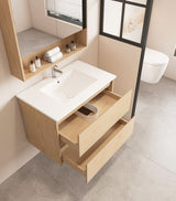 750mm Wall-Hung Vanity - Tas Oak