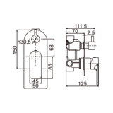 Persano Chrome Mixer Diverter