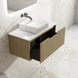 900mm Wall-Hung Cabinet - Natural Oak