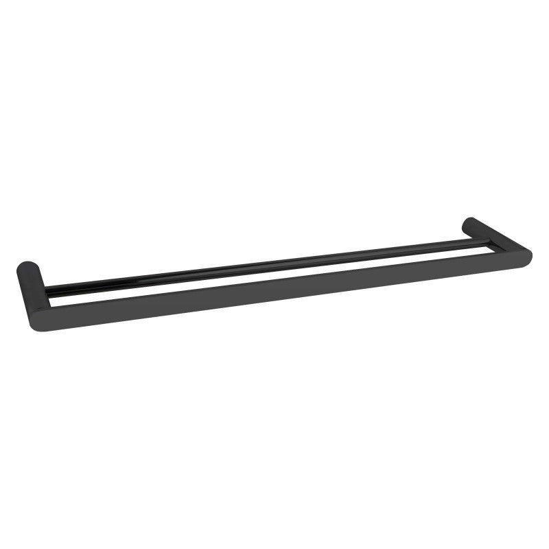 RUSHY - 800mm Black Double Towel Rail