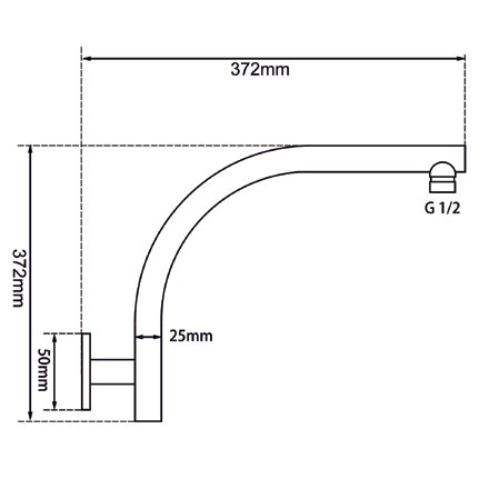 Brushed Nickel Wall Shower Arm