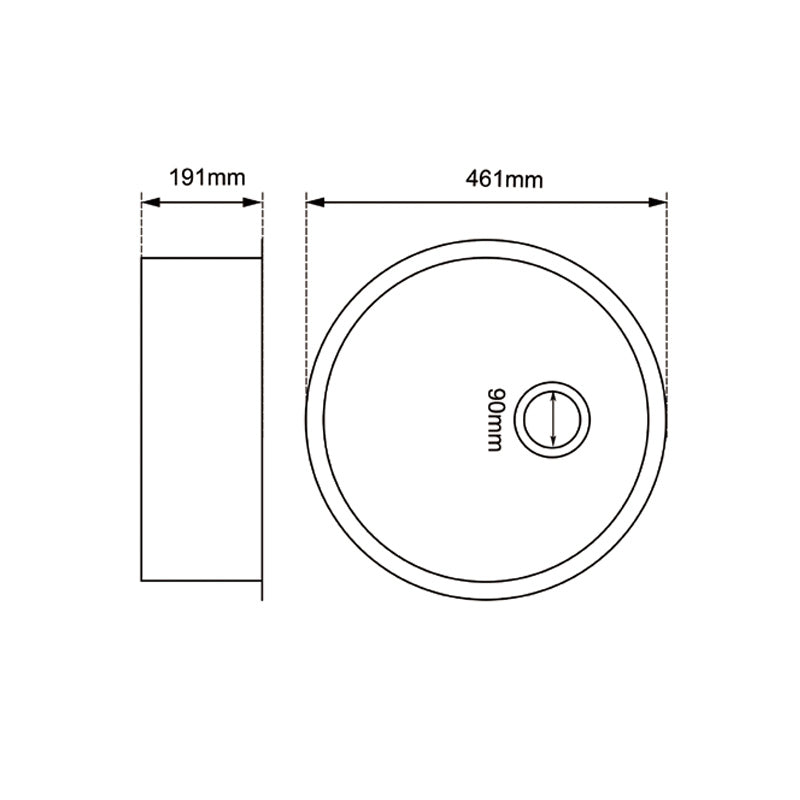 460mm White Granite Single Bowl Kitchen Sink