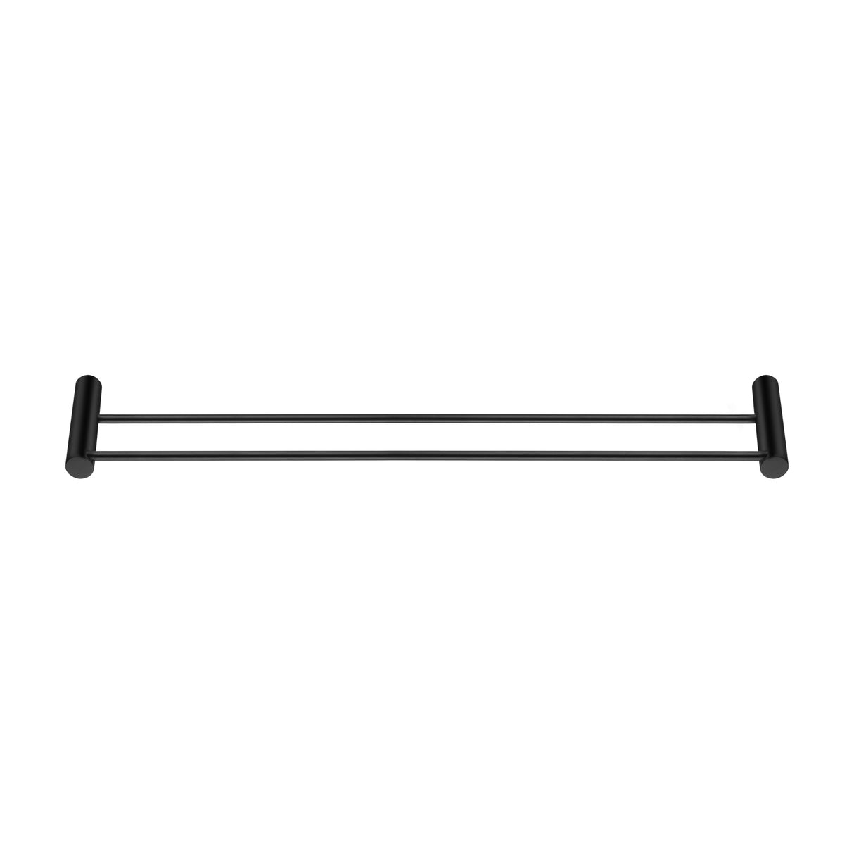600mm Black Double Towel Rail