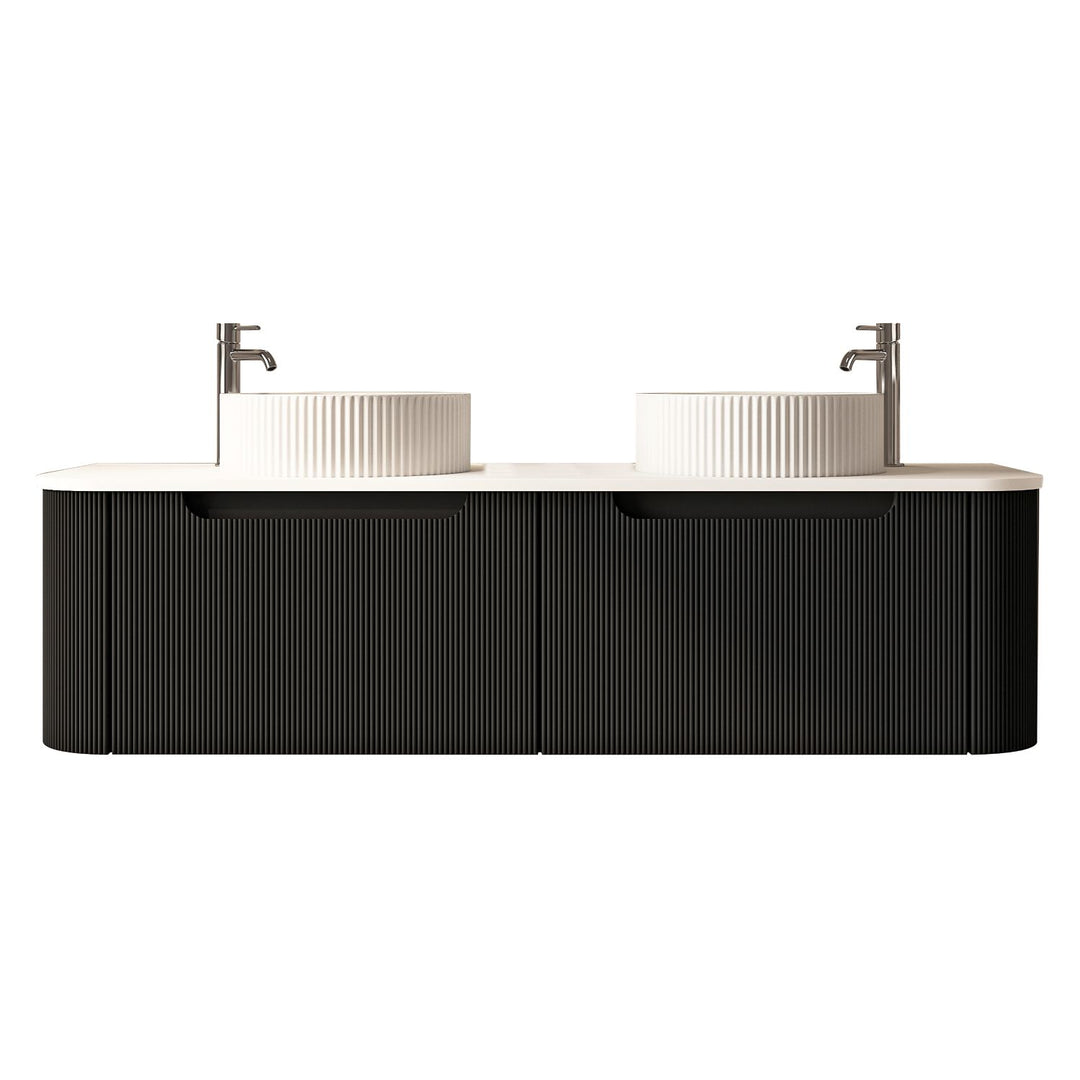 1500mm Wall-Hung Cabinet - Matt Black