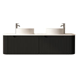 1500mm Wall-Hung Cabinet - Matt Black