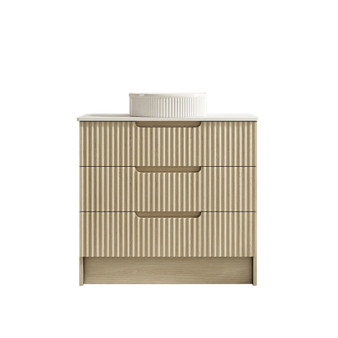 900mm Freestanding Cabinet - Natural Oak