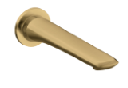 Bellino Brushed Yellow Gold Wall Bath  Spout