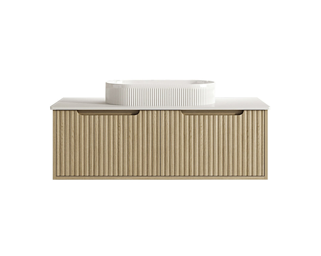 1200mm Wall-Hung Cabinet - Natural Oak