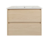 750mm Wall-Hung Vanity - Tas Oak