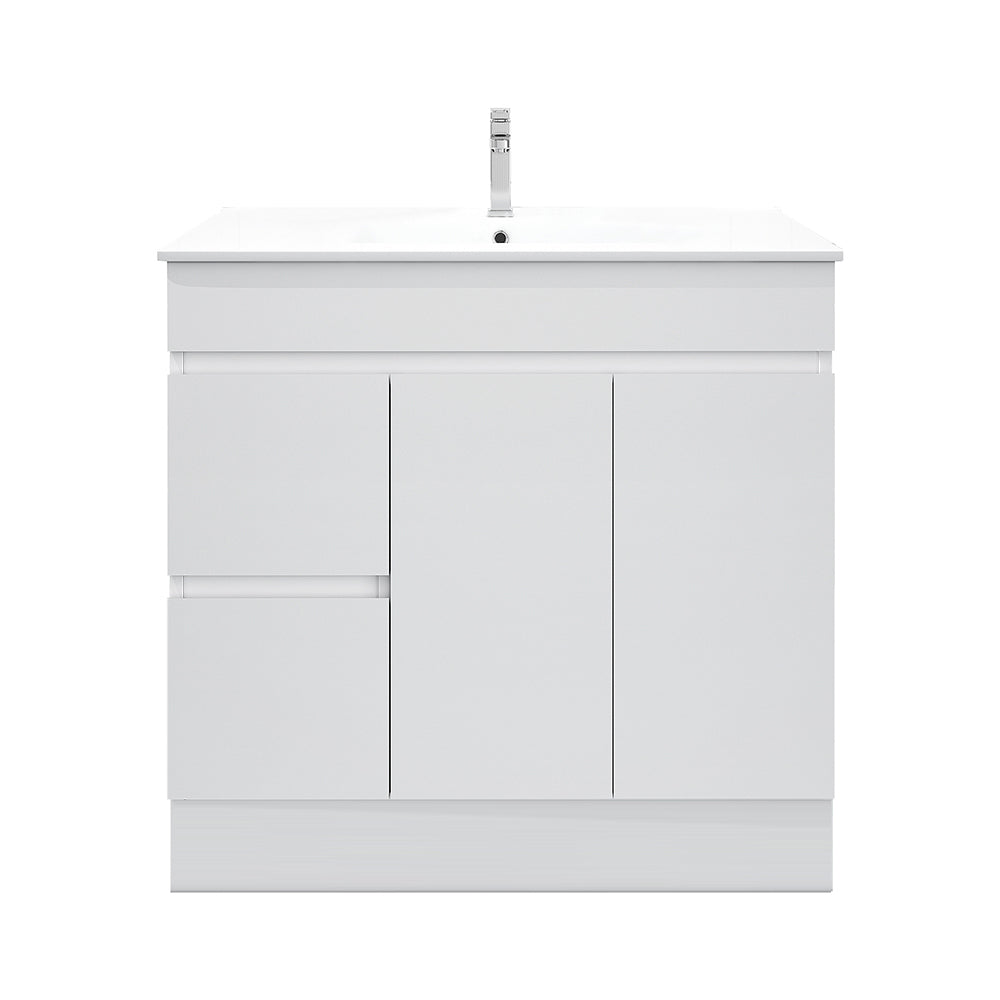 900mm PVC Slim Freestanding Vanity (LHD)