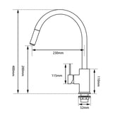 Chrome Pull Out Kitchen Mixer