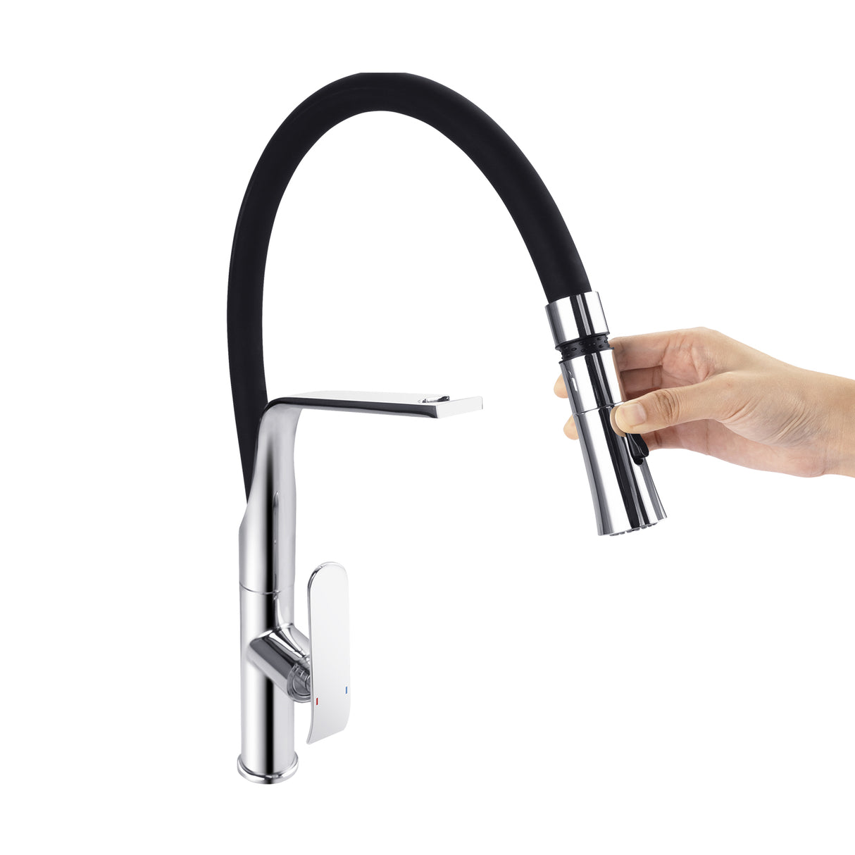 Chrome Pull Out Kitchen Mixer